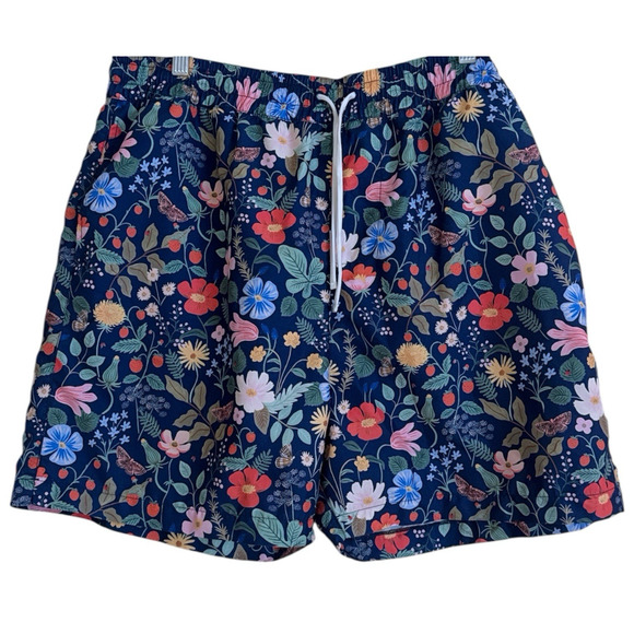 Summersalt Men’s Swim Trunks Floral Navy Shorts Size XL - Picture 1 of 6